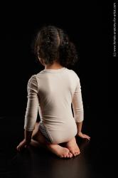 Underwear Woman Black Kneeling poses - ALL Slim Kneeling poses - on both knees medium black Standard Photoshoot  Academic